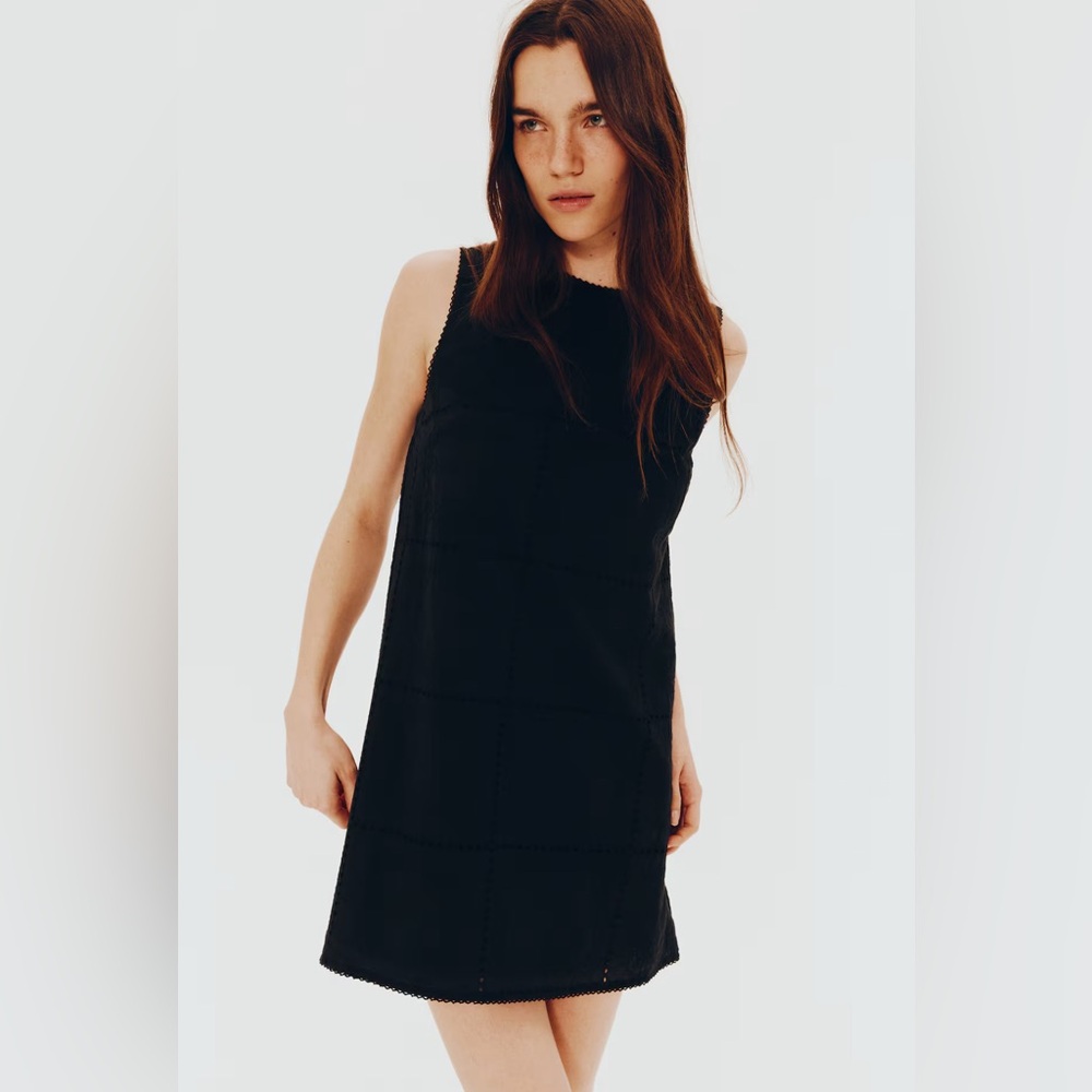 NWT Eyelet Embroidered Cotton Sleeveless Dress H&M
